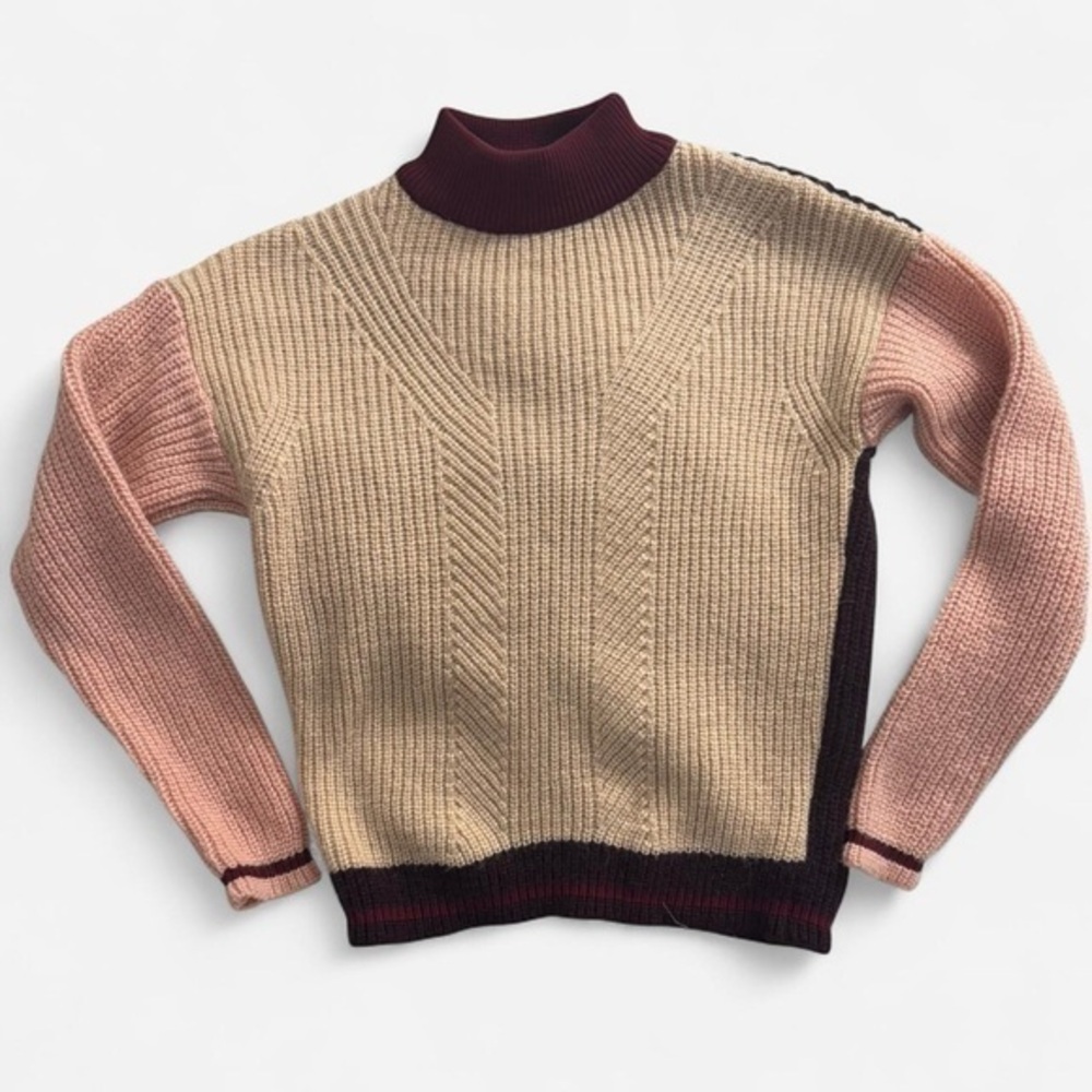 Top Shop Colorblock Angora Sweater